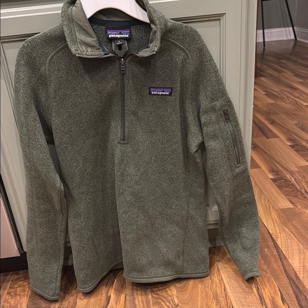Patagonia Olive Quarter-Zip Fleece